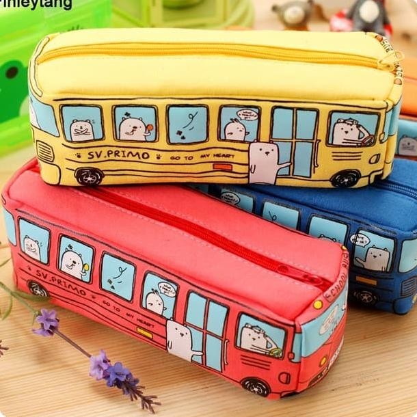 

Tempat Pensil Alat Tulis Model Bus Bahan Kanvas
