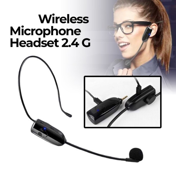 MURAH BETULAN Microphone Wireless 2.4G headset Mic Khotbah Senam Presentasi mikrofon