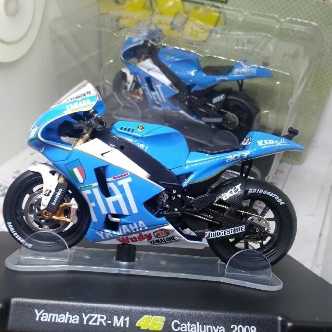 HOT SALE DIECAST - 1/18 SCALE MOTOR YAMAHA YZR-M1 2008 CATALUNYA ACER ROSSI TERMURAH