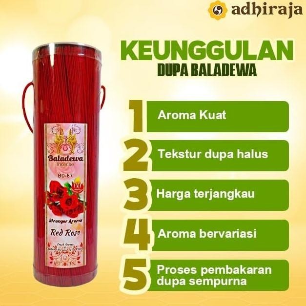 Dupa Hio Wangi Harum Red Rose Bala Dewa Merah Premium Tabung 1,8 Kg