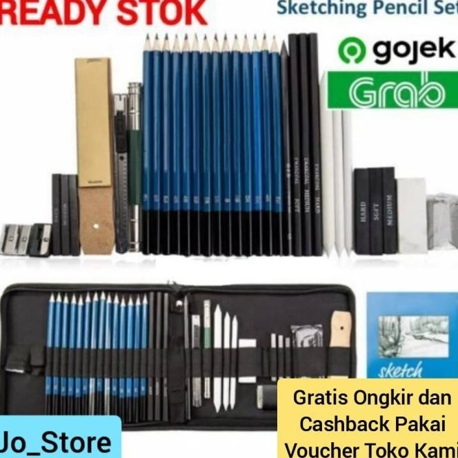 

36 Pcs Sketching Set Drawing Kit Tools Pensil Gambar Sketsa Art Manga