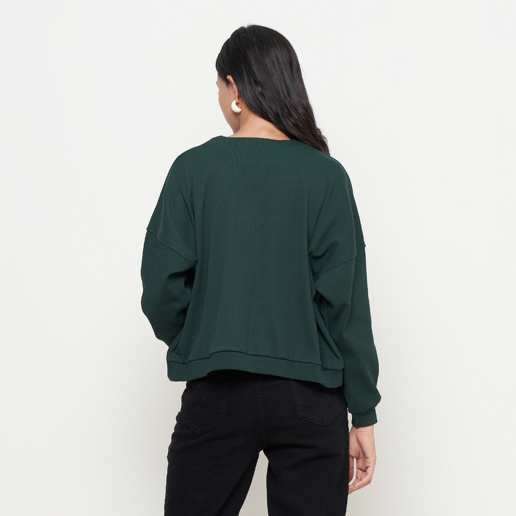 [COLD COLLECTIONS] Geela Official - Geela Cardigan Rib Racing Green (G.6207) - Cardigan Wanita