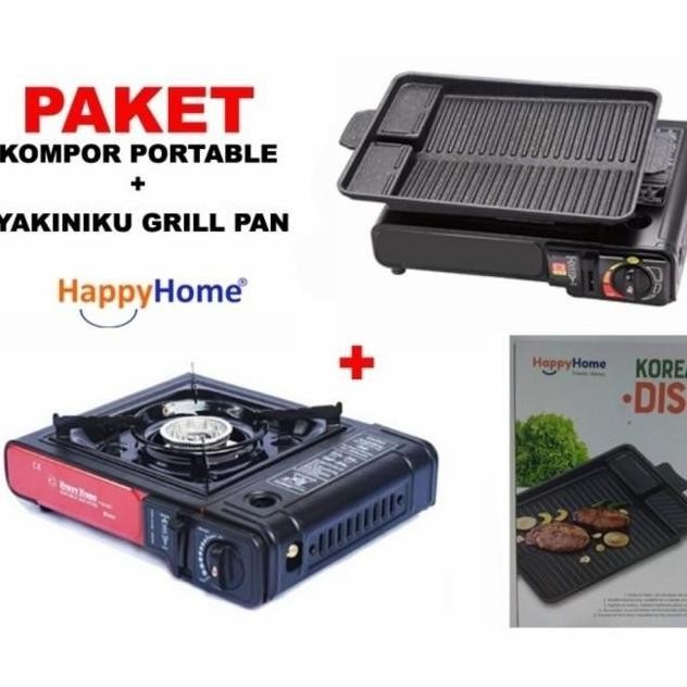 Paket Kompor Portable Bbq Yakiniku Grill Pan Xaxawit