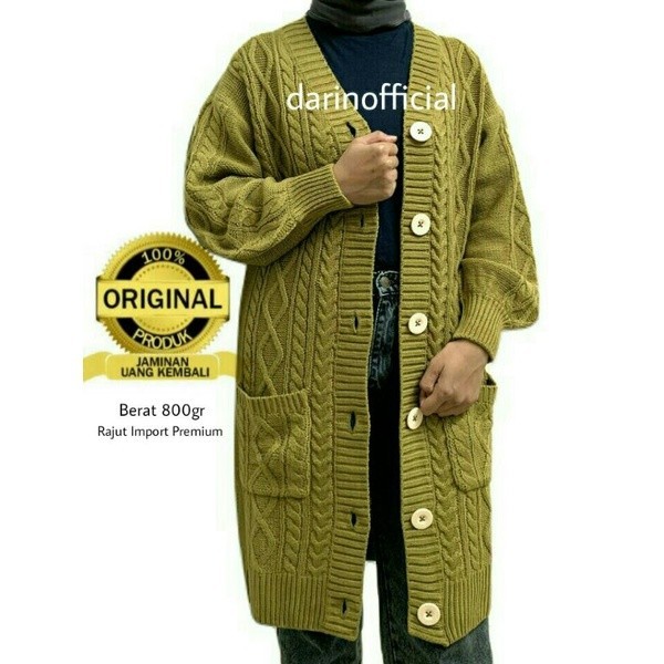 [COLD COLLECTIONS] XENA LONG CARDI OUTER PANJANG JAKET RAJUT WANITA OUTER RAJUT PANJANG LONG OUTER