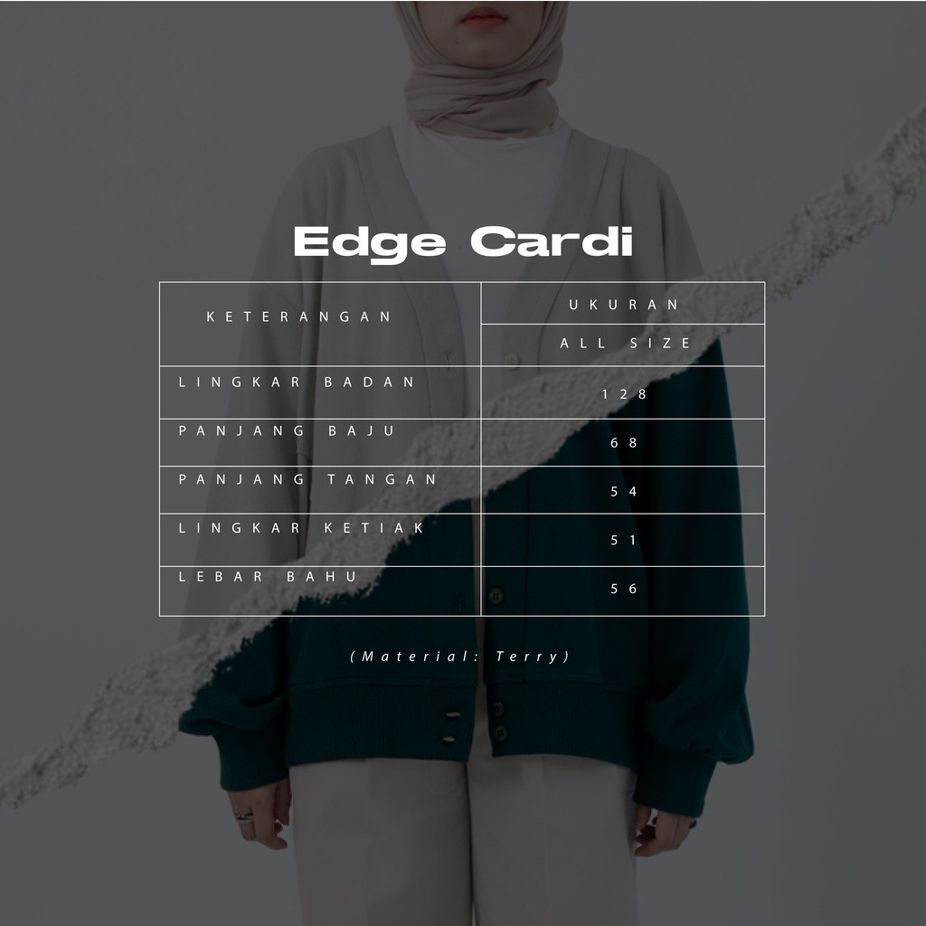 [COLD COLLECTIONS] Dizayn - Edge Cardi (Unisex) Cardigan Oversize