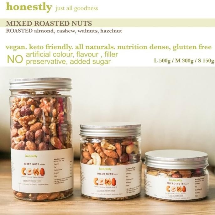 

Terlaris Mixed Roasted Nuts , Kacang Panggang Almond Cashew Hazelnut Walnut Pengiriman Cepat