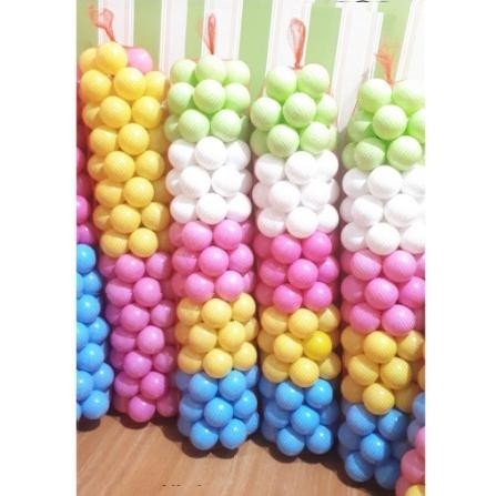 Mandi Bola Warna Pastel Isi 100 Pcs - Mandi Bola Warna - Mandi Bola Pastel - Lebih Soft Berklitas