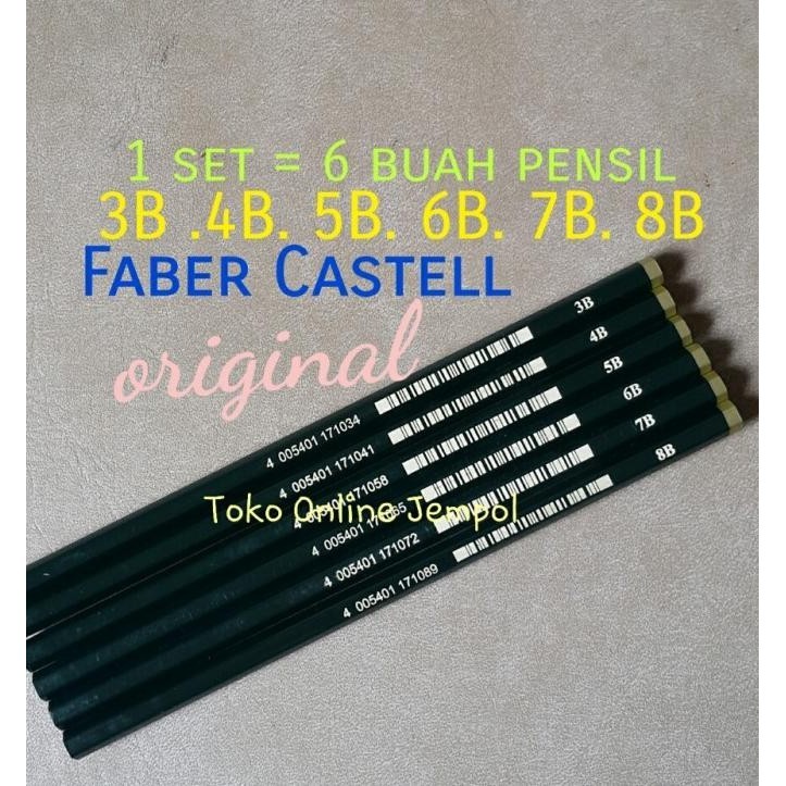 

New ATK0235FC7 Paket isi 7 Pro Pensil 8B 7B 6B 5B 4B 3B 2B Sketsa Faber .,