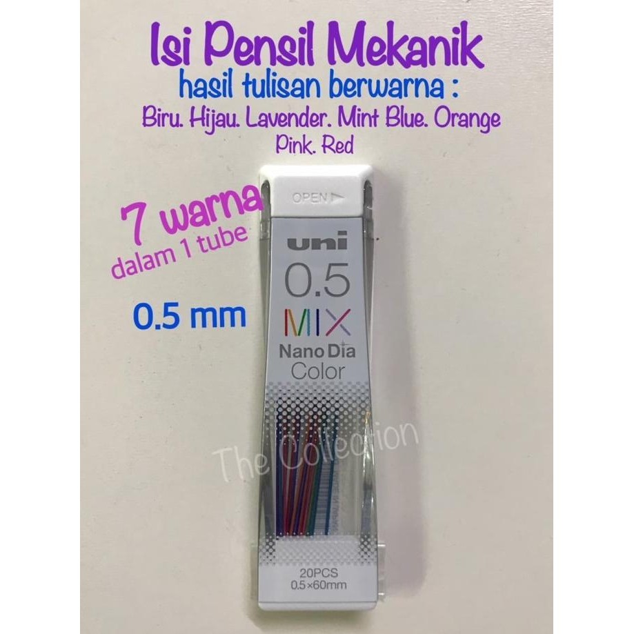 

Best! ATK0566UN 7 warna mix JAPAN 0.5mm isi pensil mekanik 202NDC mechanical