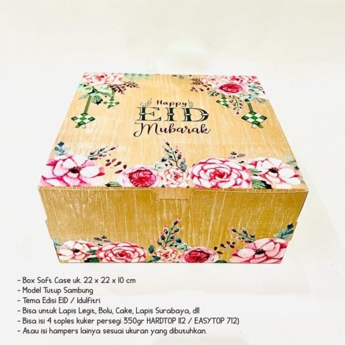 

Kardus Kue Chiffon Dus Cake Lebaran Box Idul Fitri Ukuran 22X22X10Cm 018