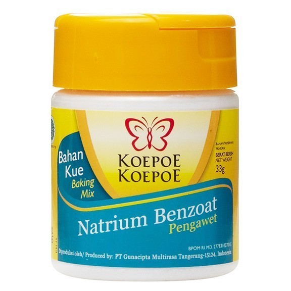 

Bahan Kue Natrium Benzoat Koepoe-Koepoe 33Gr Baking Mix Pengawet