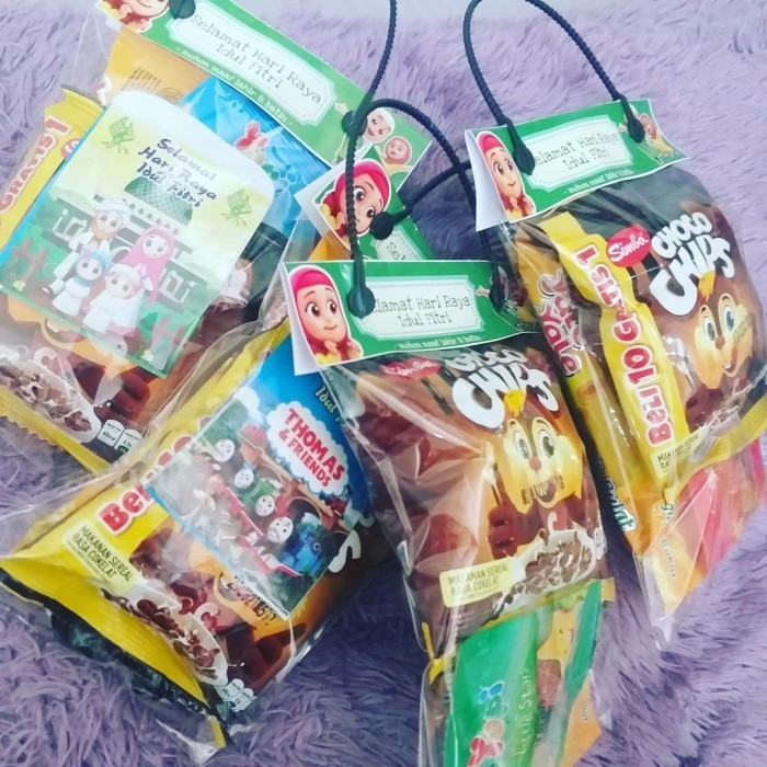 

Paket Snack Lebaran Lengkap Amplop Plastik Lebaran / Amplop Thr