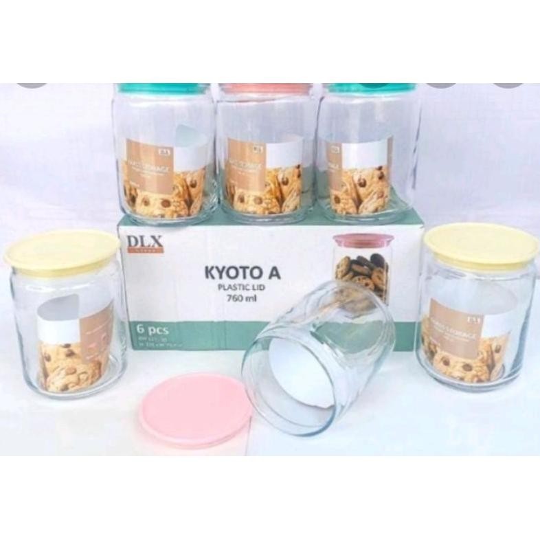 Terbaru Toples Kue Kering Lebaran Toples Kaca Kyoto Toples Set Isi 6 Pcs Sale