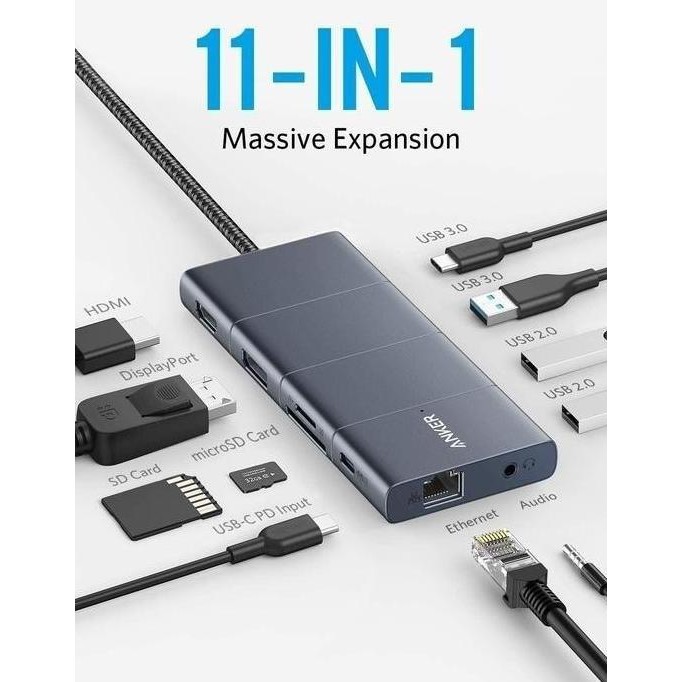 Ef Anker 563 Powerexpand Usb C Hub 11-In-1 Usb Hub Adapter Hdmi 4K- Borjaqueen