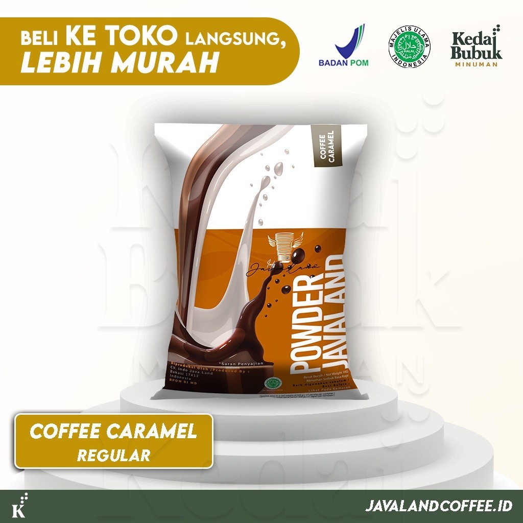 

Javaland Bubuk Minuman Rasa Coffee Caramel / Kopi Karamel 1Kg - Regular Plain | Bubble Powder Drink Boba