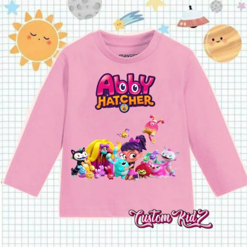 baju atasan kaos anak Abby HATCHER lengan panjang