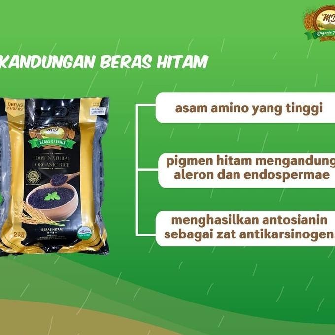 

Organic Black Rice Kupas Kulit - Beras Hitam - Rendah Gula - MD 2kg SS