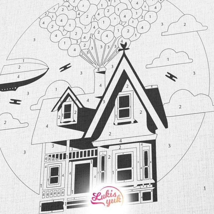 

Up House - Paint By Numbers Kit - By Lukisyuk