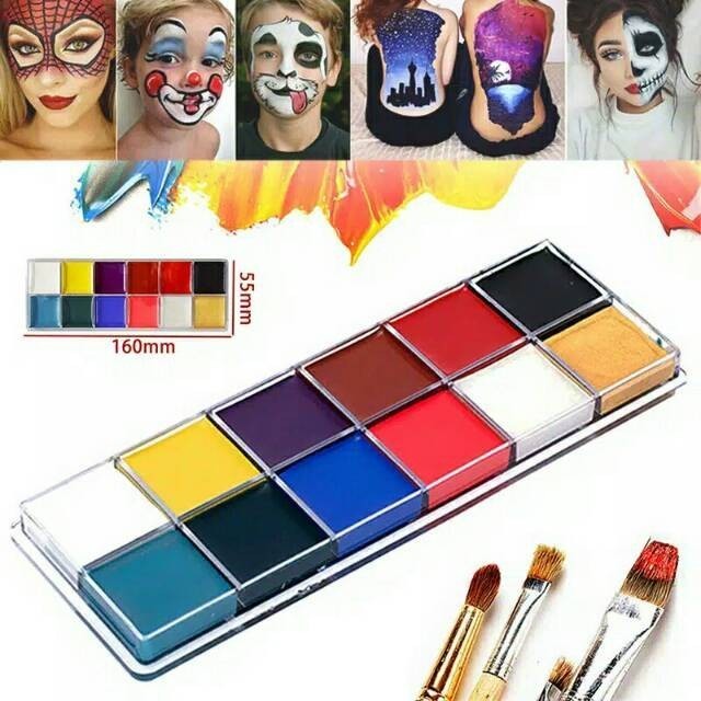 

{{{{}}] Termurah!! Face painting Cat Wajah 12 Warna Dengan 2 Brush Kuas