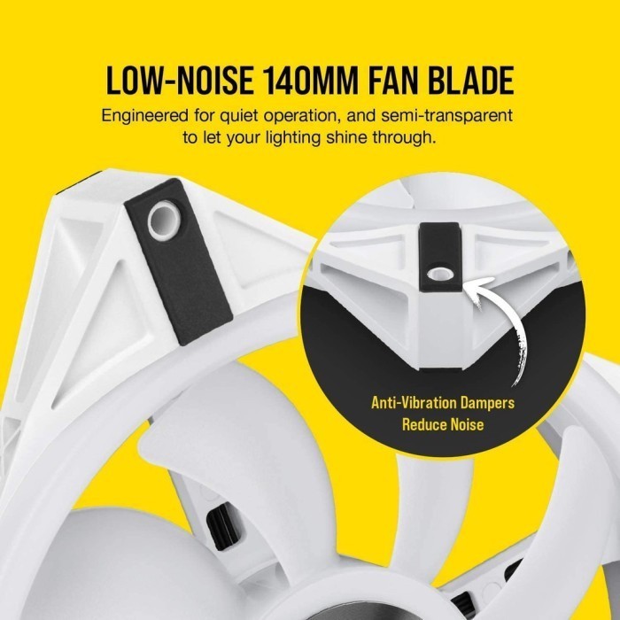 New Corsair Icue Ql140 White Rgb (Single Pack) - 14Cm Fan Gratis Ongkir