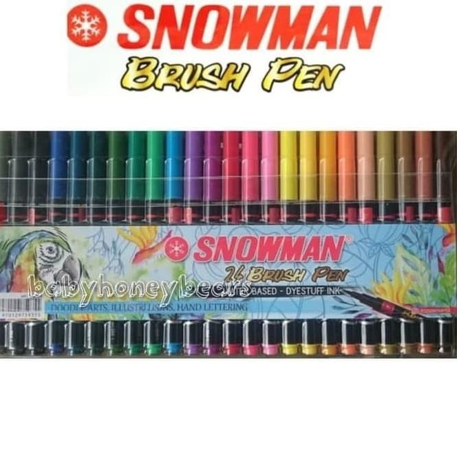 

Spidol Brush Pen 24 Colour Snowman Bm-24/Spidol Kuas