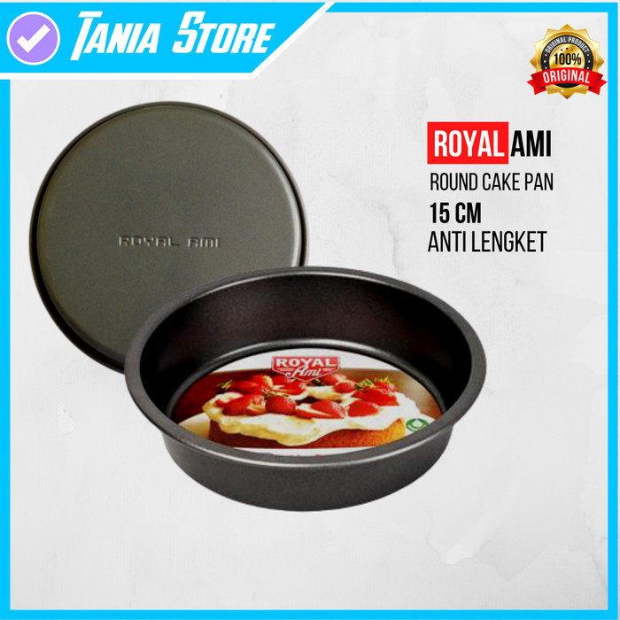 Loyang Pizza Mini Teflon 15 Cm Kue Bulat Anti Lengket Royal Ami