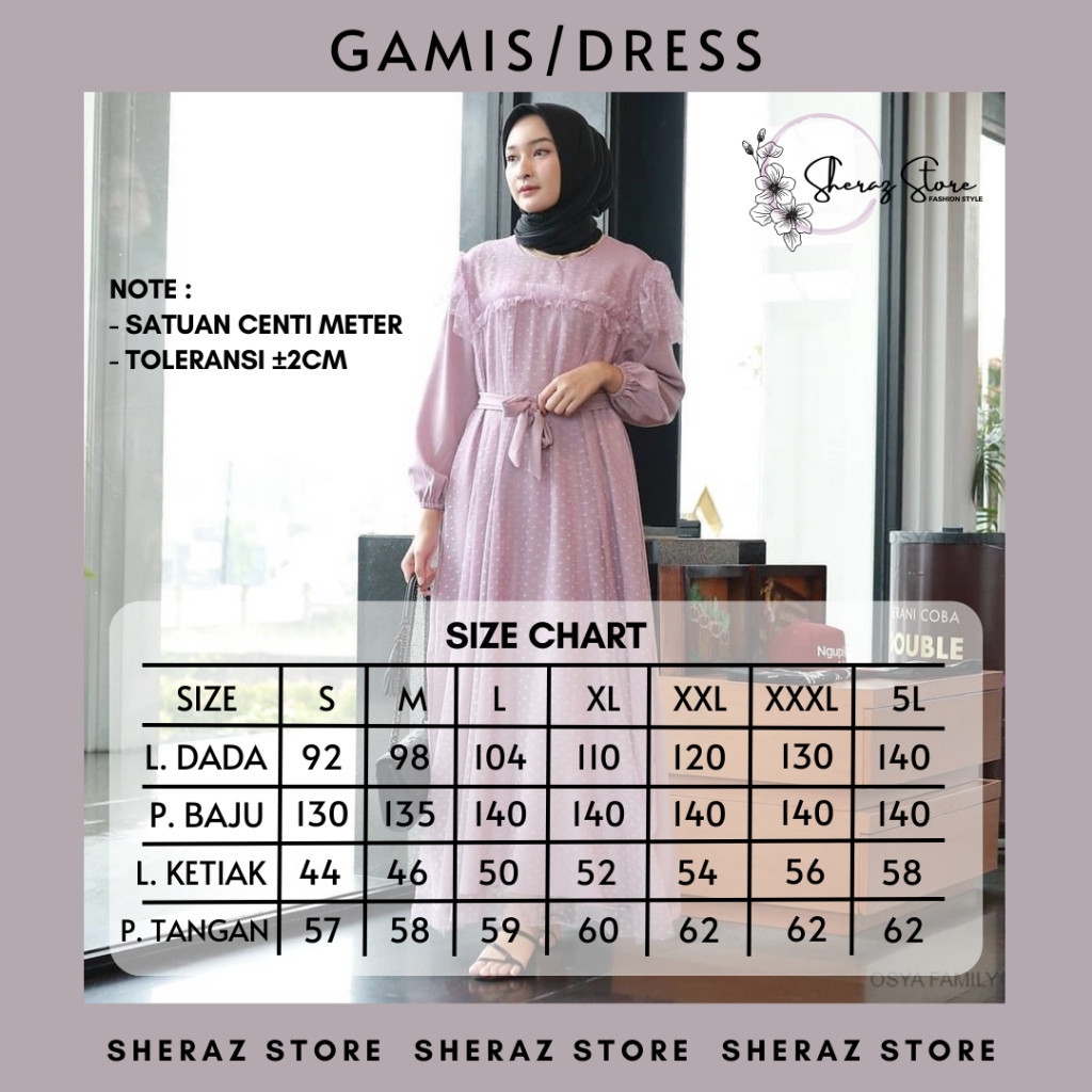 K6A VIOLITA SET DRESS + OUTER - GAMIS TILE PUTIH HITAM KONDANGAN MEWAH WANITA REMAJA JUMBO LD 120
