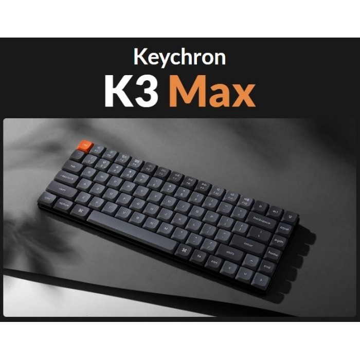 Keychron K3 Max Keyboard Mekanis Nirkabel 75% RGB