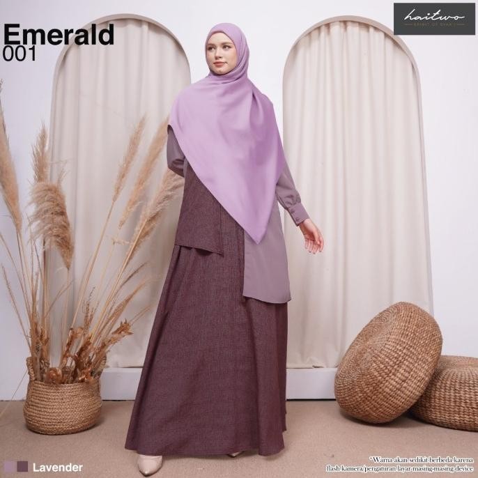 Gamis Haitwo Emerald 001 Pengiriman Cepat