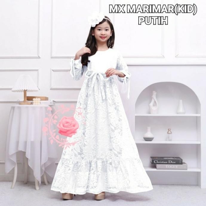 Terbaik Maxi Dress Marimar Anak Perempuan Bahan Brukat-Marimar Kids Stok Terbatas