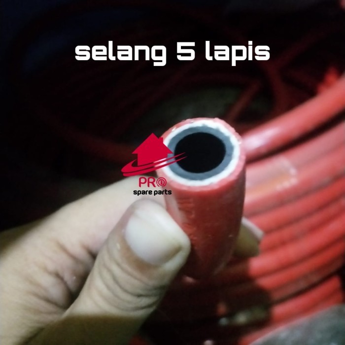 Ready stock] Selang Gas Roll 5 Lapis Serat Kawat 50 METER - Slang Regulator Kompor