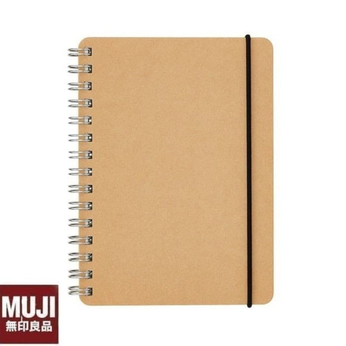 

Nikmati Muji Paper Double Ring Notebook With Rubber Buku Catatan A5 70 Sheets Bergaransi