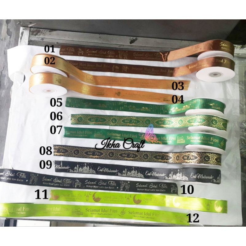 

Macam Macam Pita Parcel 2,5cm - Pita Idul Fitri 2,5cm - Pita Lebaran