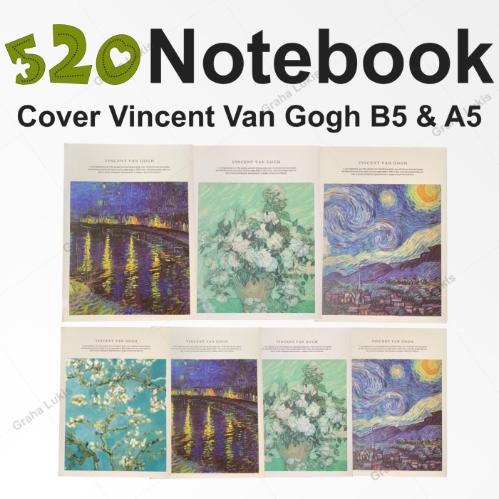 

Terbatas Notebook Cover Vincent Van Gogh B5 / A5 Hemat