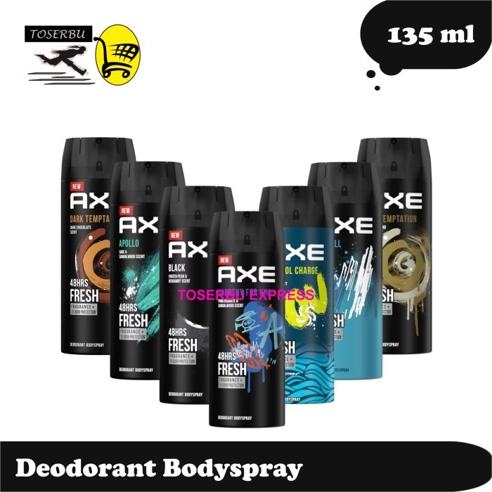 AXE Deodorant Bodyspray - Gold Dark Temptation Apollo Ice Black 135ml -18f