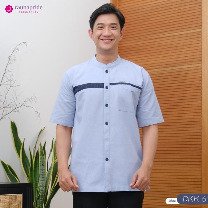 Sale Now Rauna - Baju Muslim - Koko Dewasa 61 Blue Berkualitas