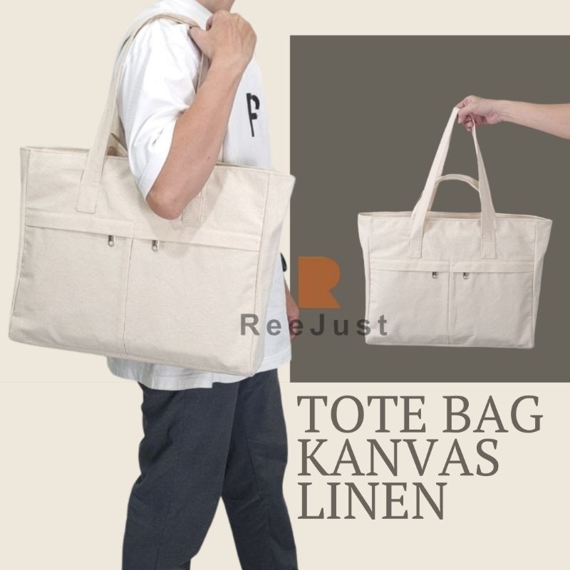 [BEST DEAL] Tote Bag Besar Resleting / Tas Jumbo