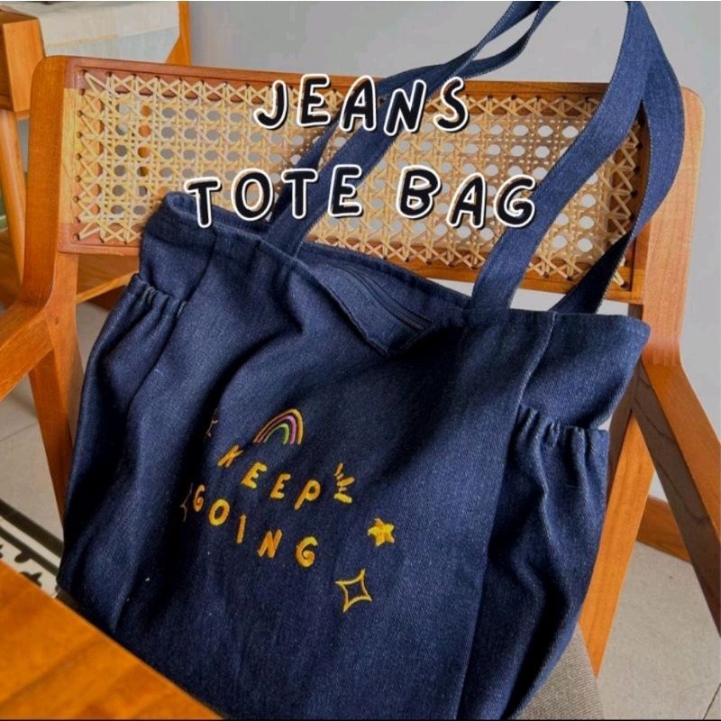 [BEST DEAL] (NEW) Jeans Tote Bag