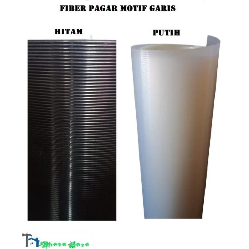 Terjangkau - Fiber pagar fiber penutup pagar motif Garis - Hitam ,.