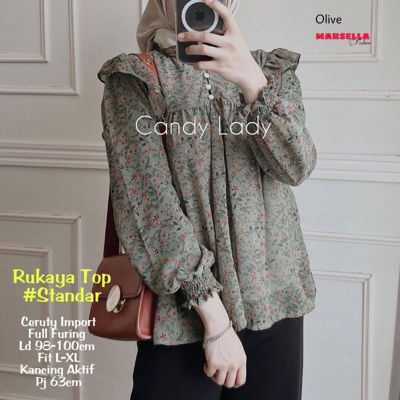 Promo Mega Sale 2.2 // RUKAYA TOP (LABEL MADANI) READY