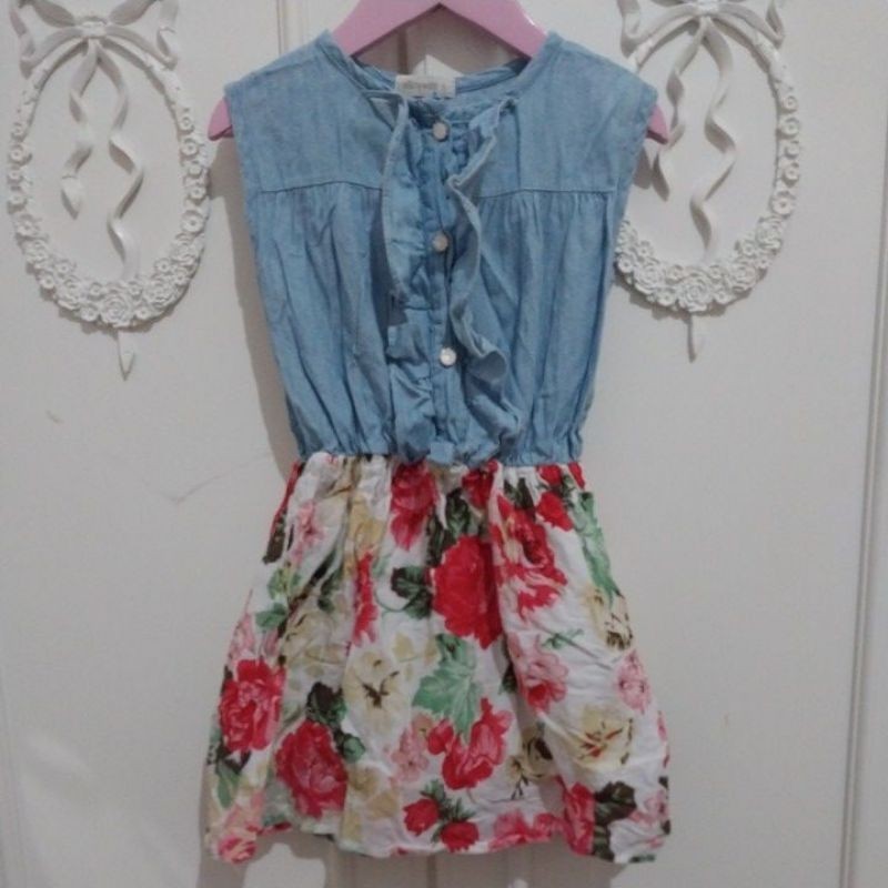 preloved flower dress anak