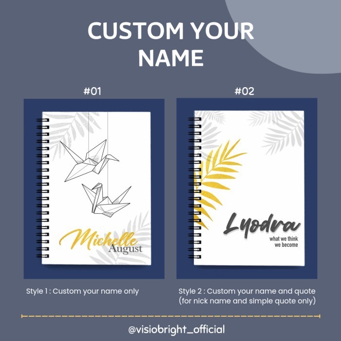

Berkualitas Visio Bright Custom Notebook/White Gold/Planner/Gift A5/A6 Hard Cover Hot Sale