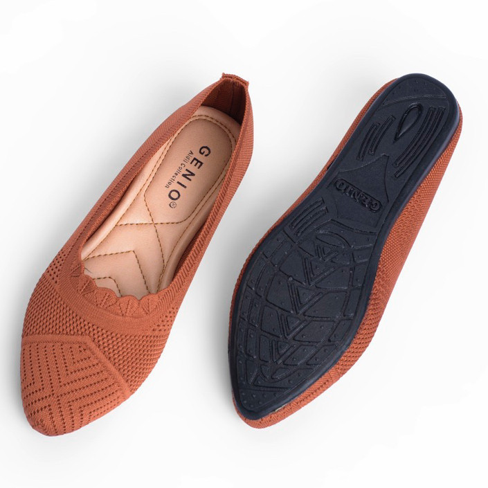 [BEST DEAL] SEPATU WANITA RAJUT IMPOR FLAT GENIO