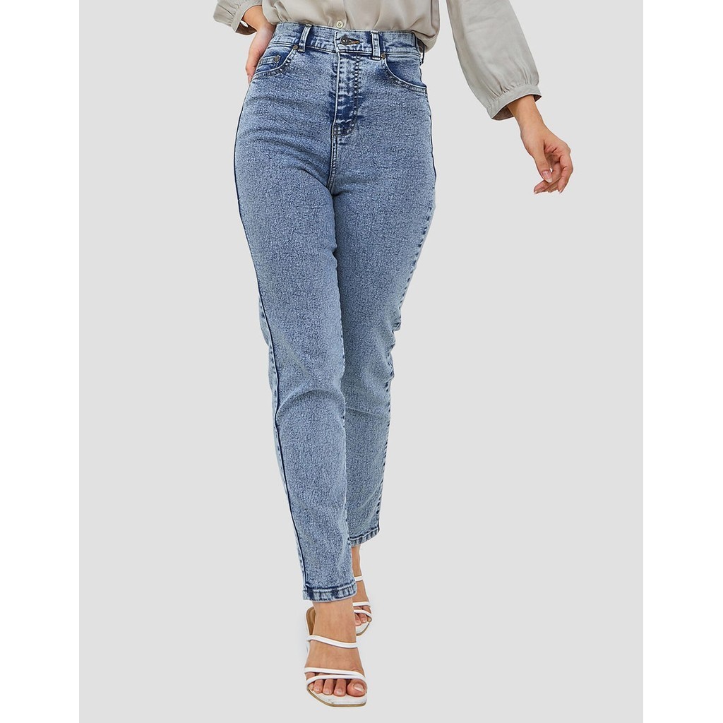 Geela Ice Wash Arcane Celana Regular Jeans Wanita 120193649