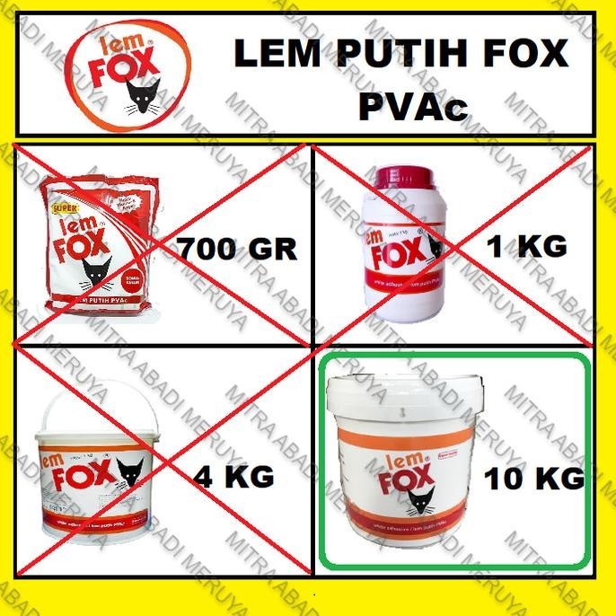 

NBS Lem Putih Lem Kayu Lem PVAc Lem FOX 10kg