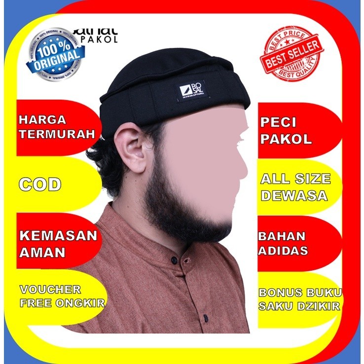 PECI PAKOL ROSAL MURAH ORIGINAL PREMIUM / TOPI PAKISTAN JUMBO / SONGKOK UAS / PECI UAS / PECI CAP