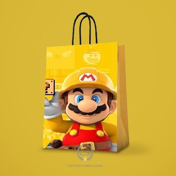 

Terlaris Paper bag kado/paper bag kertas kado/mario/tas kado paper bag/pap - 1, M .,