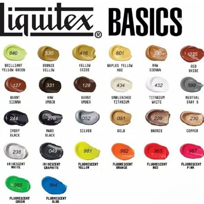 

Berkualitas! Cat Akrilik Liquitex Basics Acrylic Colour 22 ml ,.