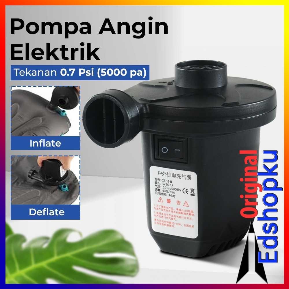Pompa Kasur Sedot Bantal Angin Elektrik Inflator Deflator USB Plug