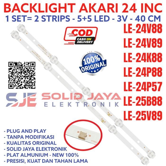 BACKLIGHT TV LED AKARI 24 IN LE 24V88 24B89 24K88 24P88 LAMPU BL 5K 3V